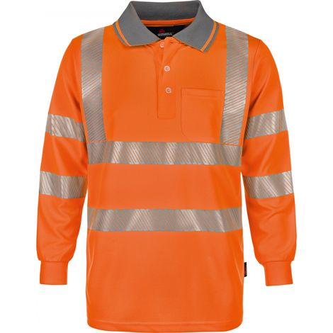 T-shirt de travail Poloshirt Protection haute visibilité-Langarmpolo XXXL Taille XXXL (1/3)
