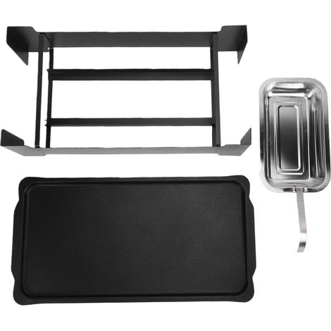 Barbecue portable au charbon de bois pour le camping, facile à nettoyer, en acier inoxydable de qualité alimentaire résistant à la chaleur, idéal pour la terrasse et le jardin. (1/5)