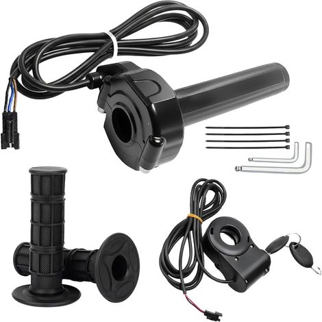 Q20 rotary throttle valve with ball bearing, electric bike throttle grip cable kit, compatible with Q (1/3)