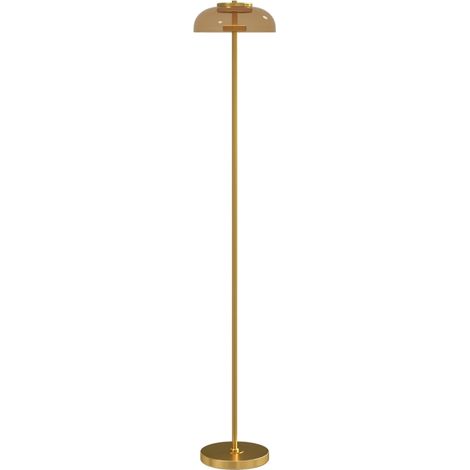 Lampadaire LED Moderne 3000K avec Globe en Verre et Interrupteur au Pied Finition Laiton Salon Chambre 25x25x134 cm (1/5)