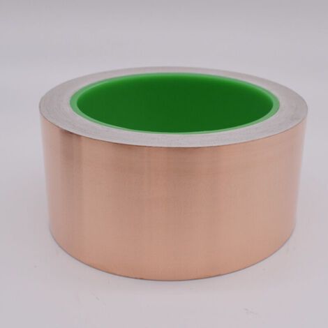 BUNTHAUS Lntyq Ruban de cuivre 50mm x 20m, Ruban de cuivre autocollant contre les limaces, Protection efficace contre les limaces pour potager surélevé, jardin & balcon, pour ruban de blindage EMI Piè