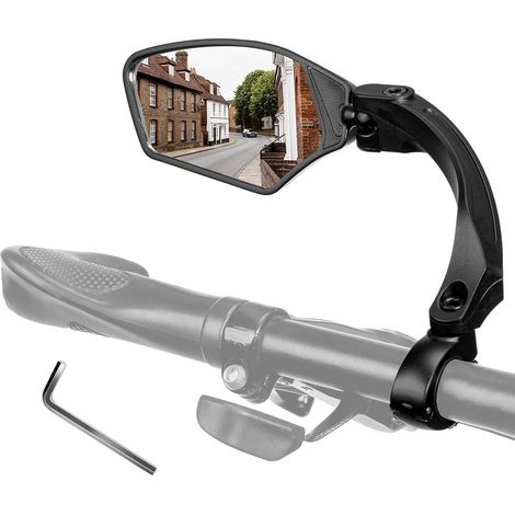 Rétroviseur de vélo électrique à gauche pivotant à 180° Rétroviseur de guidon pour scooter électrique VTT (1/5)