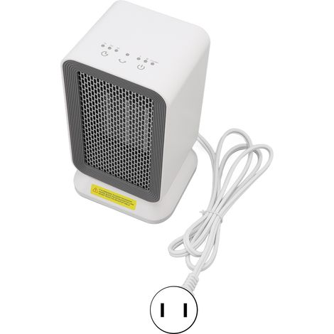 Elektrische Mini-Tischheizung, 3 Geschwindigkeitsstufen, 35°-Drehung, geräuscharmer Betrieb mit Timer, 110–220 V, EU-Stecker (1/5)
