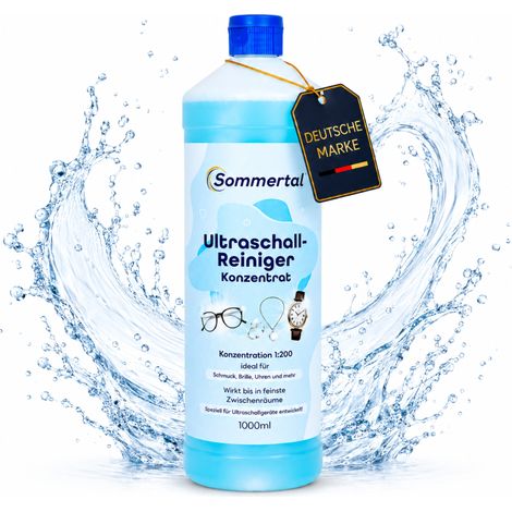 Sommertal Ultraschallreiniger Konzentrat 1000ml 1:200 Brillenreiniger & Schmuckreiniger Zahnspangenreiniger für Ultraschallbad (1/5)