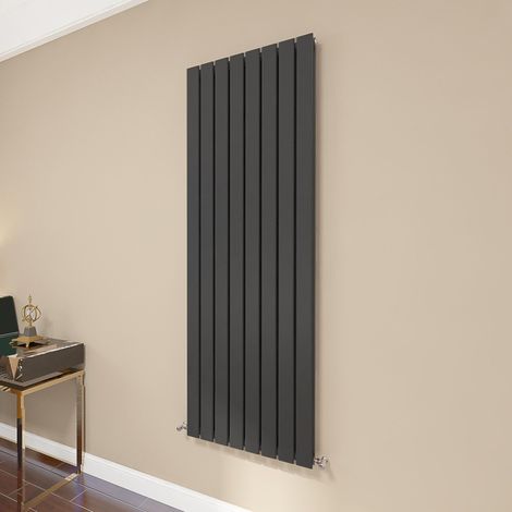 AICA Flat Panel Radiator 1600x544mm Central Heating Double Vertical Stylish Black (1/5)