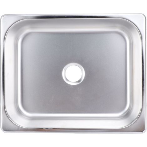 Lavello per camper in acciaio inox 304 da 325 x 265 x 65 mm. Drenaggio efficiente. Lavello quadrato per cucina o bagno con uscita da 40 mm per caravan, camper o barca. Colore, lucidato e (1/5)