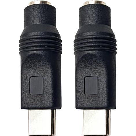 Type-C AC Adapter to DC 5.5x2.1mm Charging Plug Power Outlet Extended Charging Cable Mobile Phone Tablet Charger (2pcs) (1/5)