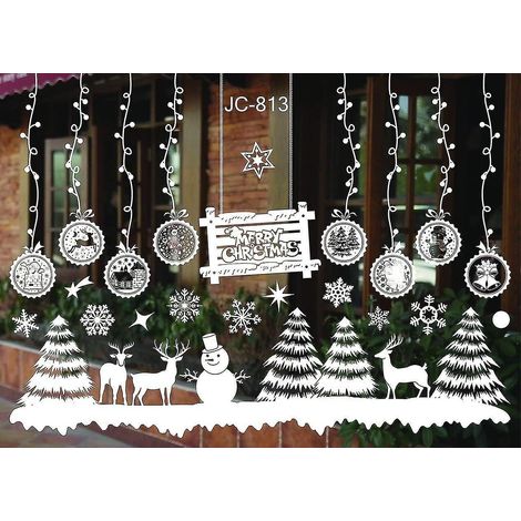 Autocollants de Noël pour fenêtres - Décorations de Noël pour la maison et les magasins (1/5)