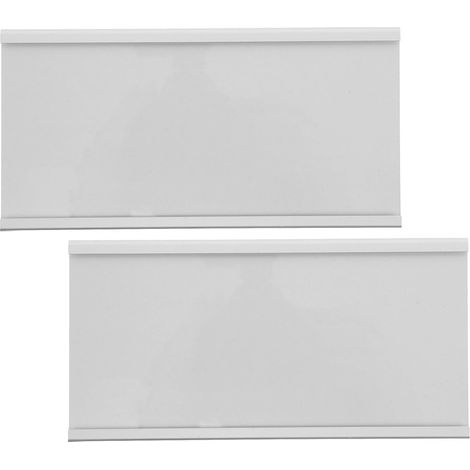Plaque de Poste de Travail Lot de 2 en Alliage D'aluminium Argenté, Porte-étiquette Adhésive Résistante aux Rayures pour Bureau, Bureau, Portes et Murs (1/5)