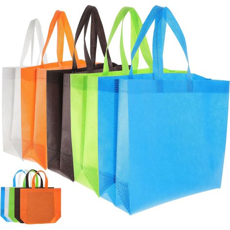 de courses réutilisables sacs pliables en toile couleur (1/5)