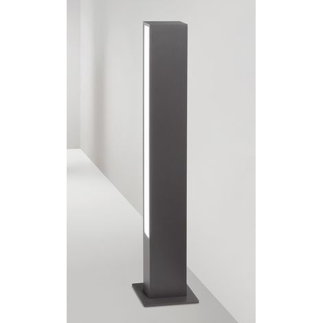 Bornier LED Extérieur 80 cm Aluminium Anthracite, 11W 3000K, Lumière Diffuse, Design Moderne avec Diffuseur en Acrylique Satiné - Par Perenz (1/3)
