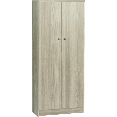 Meuble à chaussures 3 portes avec miroir 2 étagères réglables 1 fixe
