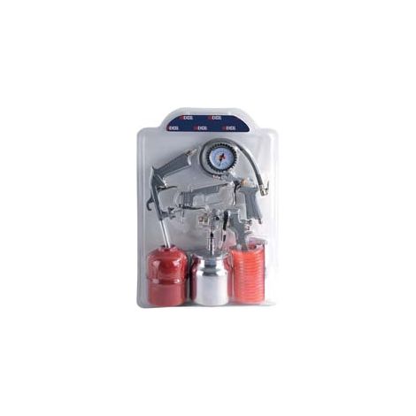 KIT ARIA COMPRESSA 5 PEZZI CON ATTACCHI A BAIONETTA - 1 blister EXCEL