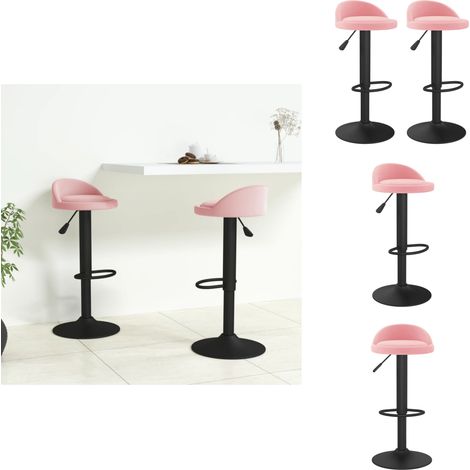 Tabourets de bar lot de 2 rose velours - Tabourets De Bar - Chaise De Comptoir - Tabouret De Bar - Fauteuil De Bar - Meubles De Cuisine (1/5)