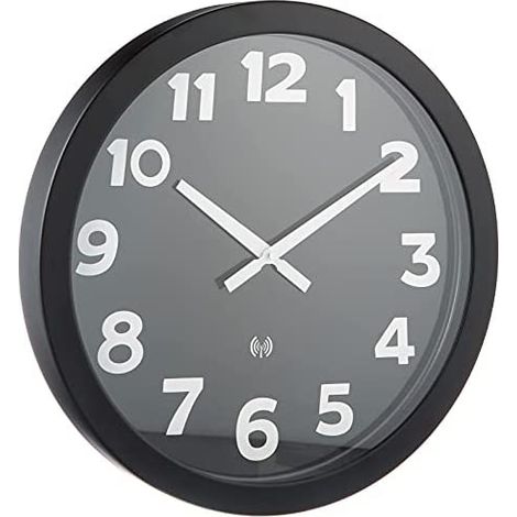 TFA 60.3506 Horloge murale radio-pilotée noire et blanche (1/5)