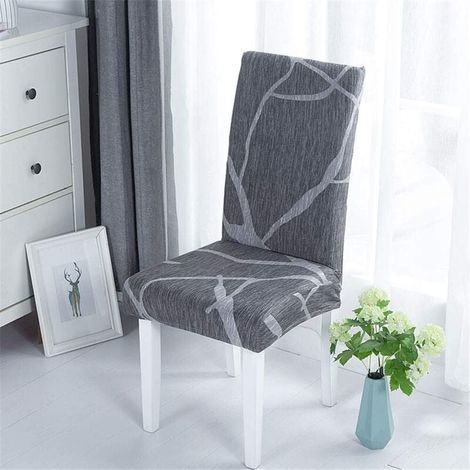 Stuhlhusse, Stuhlhusse mit Patchwork-Muster, waschbar, dehnbar, Hochzeitsdekoration, Hotel, Restaurant, Stil B (1/4)