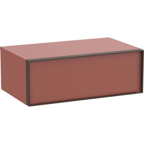Meuble auxiliaire "INSPIRA" 800 - 1 tiroir - Terracotta Mat - Roca (1/2)