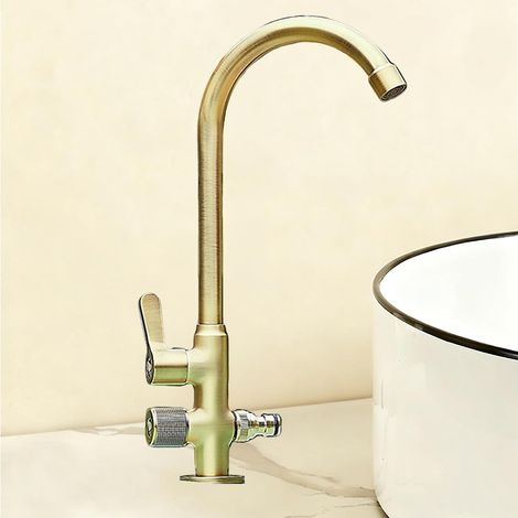 Mitigeur pour vasque - laiton - double sortie - eau froide (1/5)