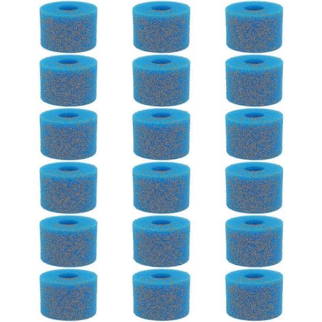 2024 18Pcs for Intex Pure Spa Reusable Washable Foam Hot Tub Filter Cartridge S1 Type (1/5)