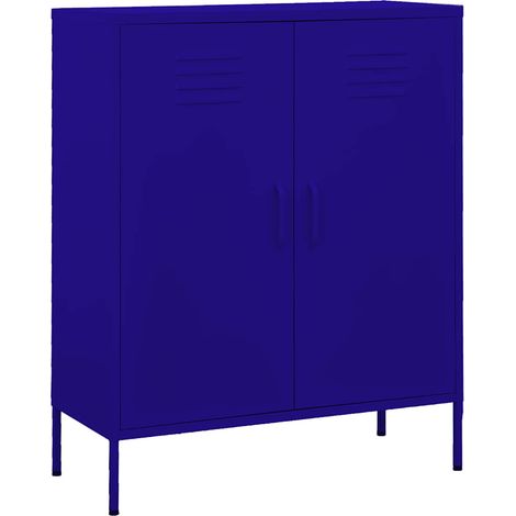 vidaXL Armadietto Blu Marino 80x35x101,5 cm in Acciaio