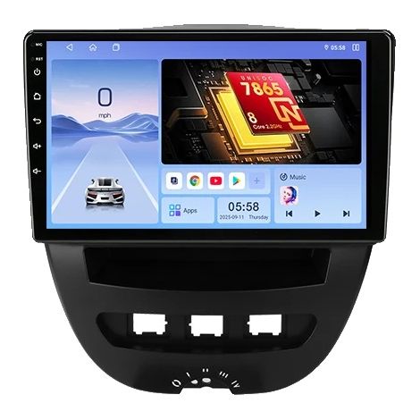 CarPlay, comandi al volante, schermo HD, compatibile con Peugeot 107, Toyota Aygo, Citroën C1 2005-2014, T20-D (1/2)