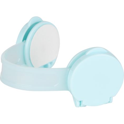 Verrou adhésif de sécurité pour enfants, pour réfrigérateur, tiroirs et lave-vaisselle - Bleu (1/5)