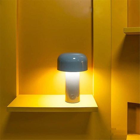 Lampe de bureau LED champignon sans fil, lampe de chevet portable LED à intensité variable, lampe de bureau rechargeable USB (1/4)