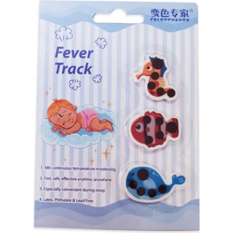 Bandes Thermometre Frontal - Precision ±0.6 ℃ - Pour Surveillance Fièvre Enfants - 10 Pièces (1/4)