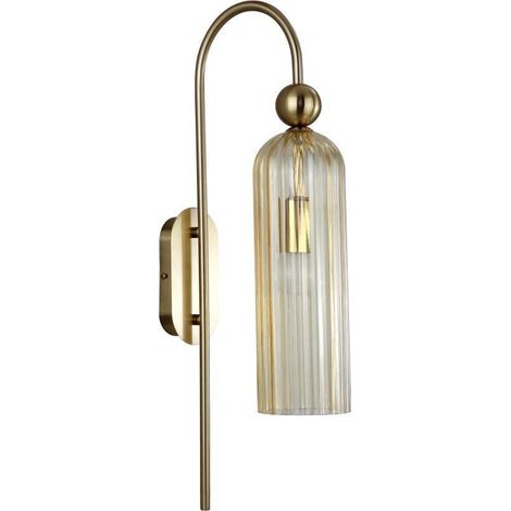 Applique Piega ambre laiton/verre E14 LightPrestige