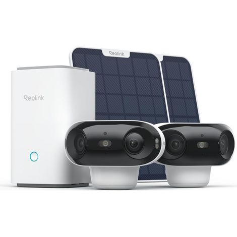 4K Kit Caméras Solaire 180°, Vision Nocturne ColorX, Home Hub 2 Caméras Argus 4 Pro, Double Objectif, Wi-Fi 6 Bi-Bande, Stockage Local sans Abonnement, Jusqu'à 2To, Panneau Solaire Inclus (1/5)