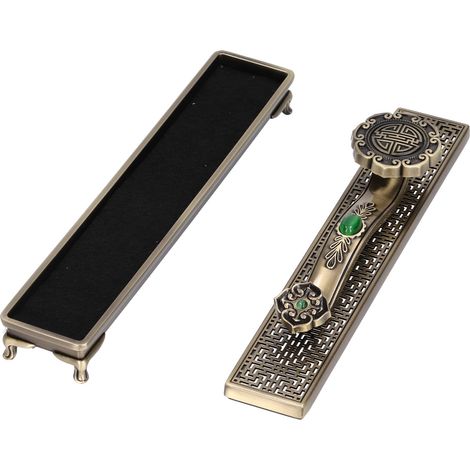 Ruyi Räucherstäbchenhalter aus antiker Bronze, Räuchergefäß aus Metall für Zuhause, Büro, Yoga, Dekoration (1/5)