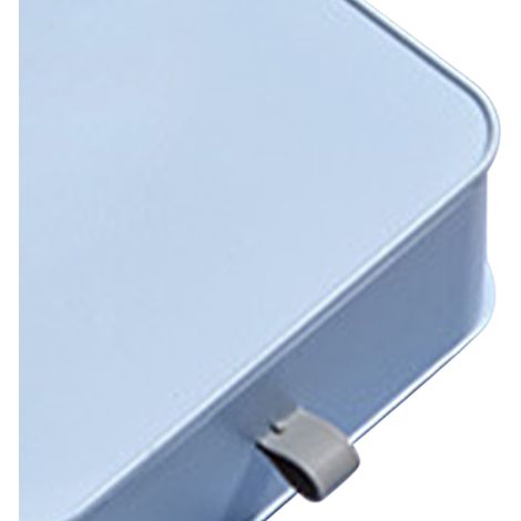 Schreibtisch-Aufbewahrungsbox, robust, langlebig, aus PP, stapelbar, großes Fassungsvermögen, stilvolles Design, kleiner Schubladenorganizer für Haushalt und Büro, hellblau (1/5)