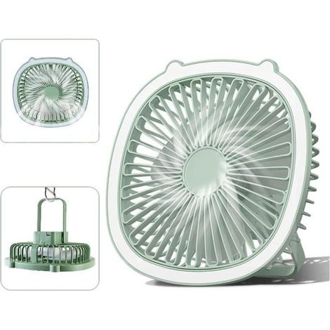 Mini ventilateur - Non spécifié - Modèle de table - Couleur verte - Portable - Réglable 180° (1/4)