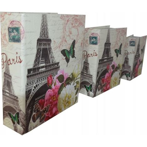 Boîte vintage « Parisianka » à motif de livre (1/5)