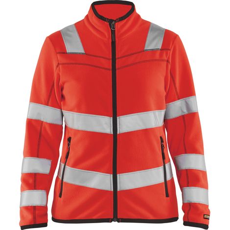 Veste de travail micropolaire haute visibilité femme 4966 - Rouge fluo M