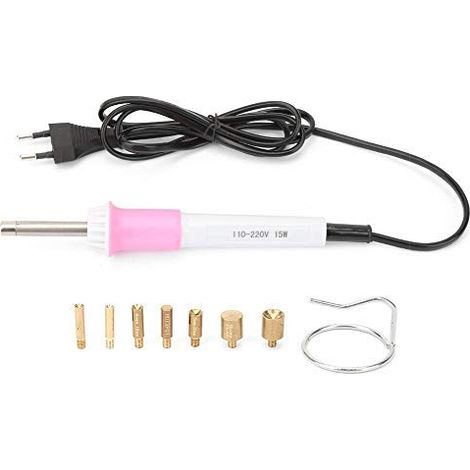 Applicateur de à Vide 15W, Pistolet Thermique de Bricolage avec Foret, Applicateurs et Grille de Fer pour Cristaux (1/5)