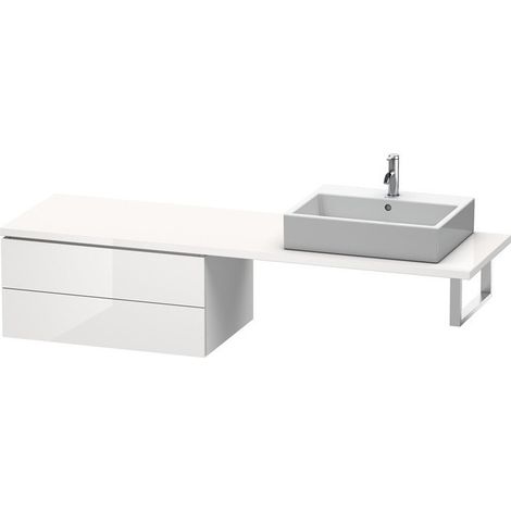 Consolle bassa L-CUBE 820x547x400mm bianco lucido
