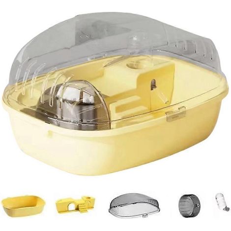 Transparentes, schlossförmiges Rennspielzeug mit Rädern für Hamsterkäfige, geeignet für Mäuse, Hamster, Meerschweinchen und andere Kleintiere. Zubehör B (1/5)
