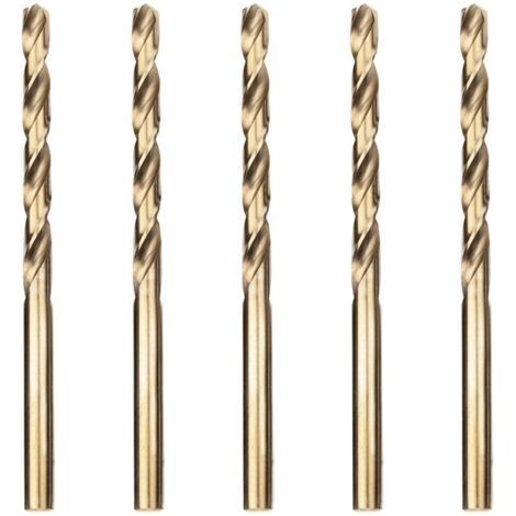 5pcs 5.0mm Twist Drill Bit Professional Stainless Steel Metal Drill Bits, Standard DIN 338 (1/5)