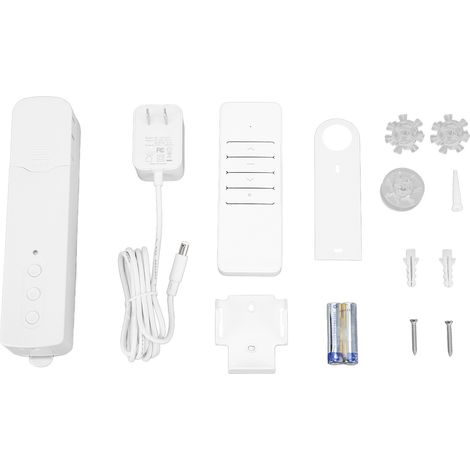 Moteur de stores à chaîne, application WIFI, unité de commande vocale, rouleau de rideau intelligent avec télécommande, prise US, 100-240V (1/5)