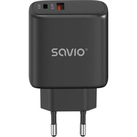 Cargador de Pared Savio LA-06/B Negro 30 W (1/4)