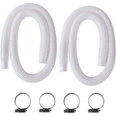 Tuyau de Piscine, 2Pcs 32mm Tuyau pour Piscine Hors Sol, 150cm/59in Tuyau pour Pompe de Piscine pour Intex 330 GPH, 530 GPH et 1000 GPH (1/5)