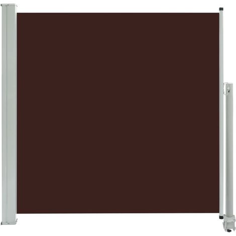 Tenda da sole parasole laterale retrattile per patio giardino terrazza balcone schermo di protezione visiva 160 x 300 cm marrone 020007286
