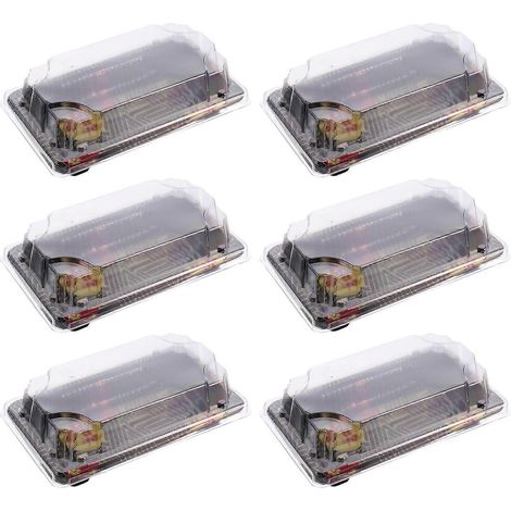 50 boîtes à sushis jetables en plastique, boîtes de conservation alimentaire portables-14.5X8.5X4.5CM (1/4)