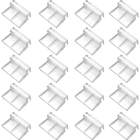 20 pièces couvercle d'aquarium, clip de couvercle en verre de réservoir de poisson, support acrylique universel de réservoir de poisson en acrylique transparent de 6 mm-Fei Yu (1/5)