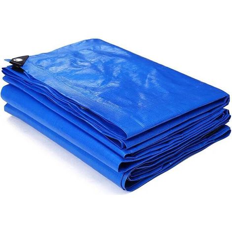 1 bâche multifonction imperméable et résistante aux UV - 90 g/m² - 3 x 3 m (bleu) (1/5)