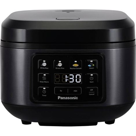 Panasonic Reiskocher Cuiseur à riz noir sans BPA, portable, fonction minuteur, passe au lave-vaissellle, fonction cuise (1/4)