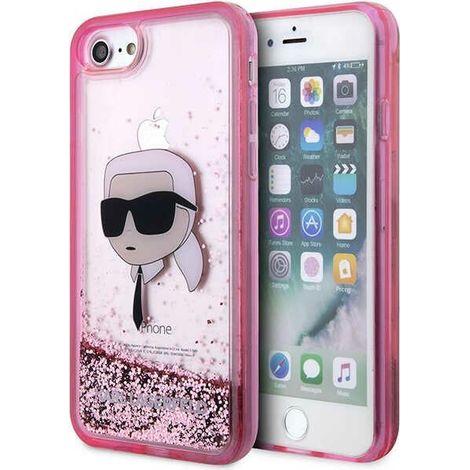 Karl Lagerfeld iPhone 7 Hartschalenetui Glitzerrosa (1/5)