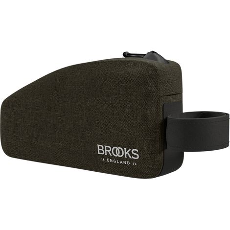 Sacoche Vélo Pour Cadre 0,9l Verte - Rangement Accessible En Roulant - Brooks