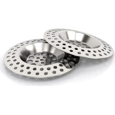 Tamis d'évacuation  en acier inoxydable - Tamis de lavabo de haute qualité - Tamis flexible pour cheveux douche - Tamis d'évier ou de douche - Premium Sink Strainer - Tamis d'évacuation (2 pièces)